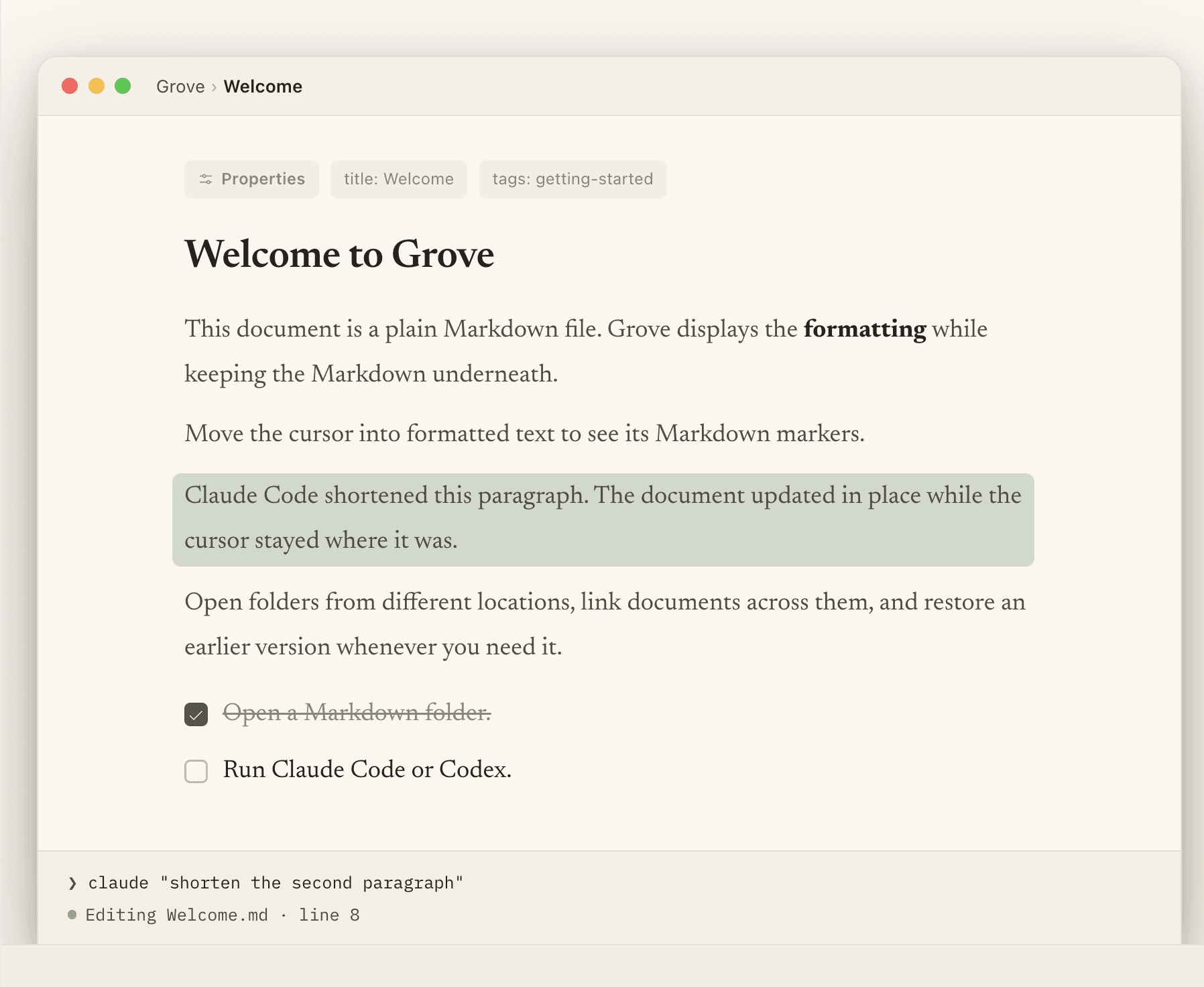 Grove preview