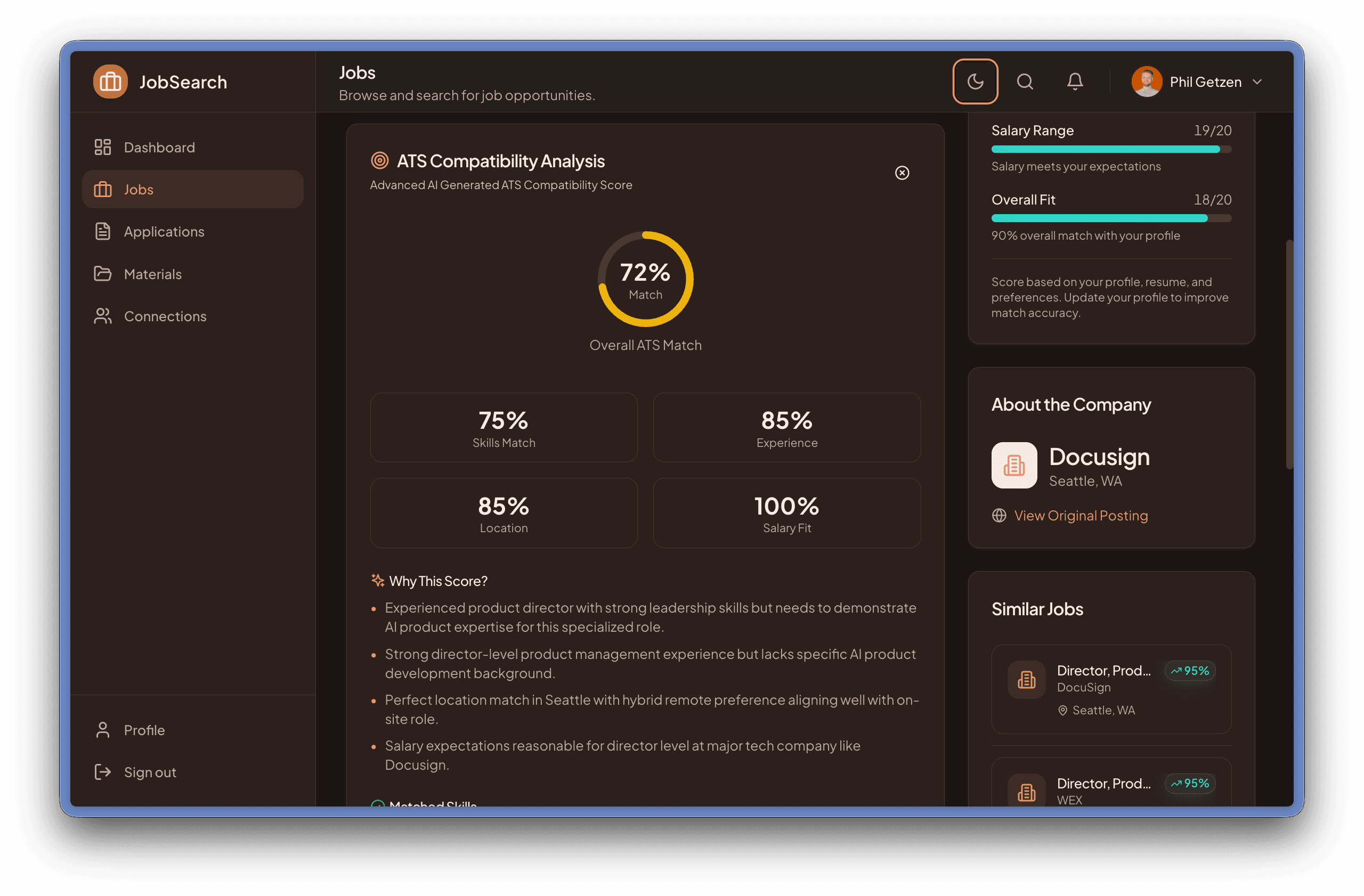 JobSearch interview preparation