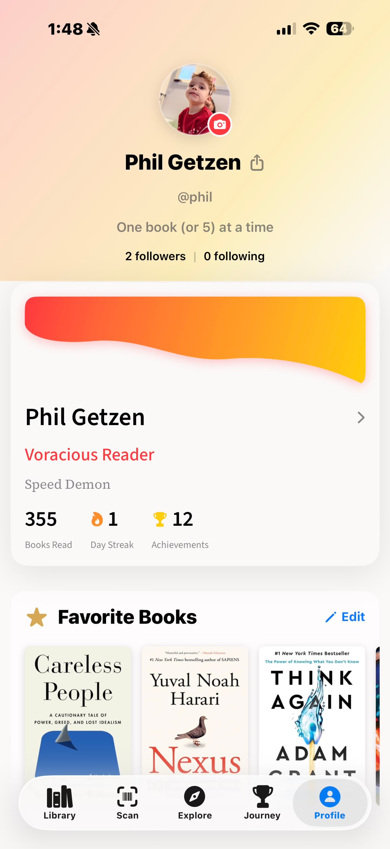 BookOwl user profile